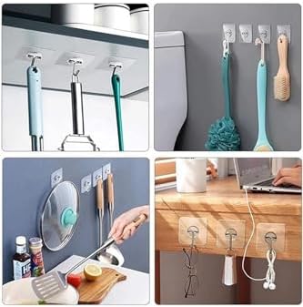 Alternative view of Tafce Kendinden Yapışkanlı Kancalı Mutfak Banyo Askısı Şeffaf 5 Adet
