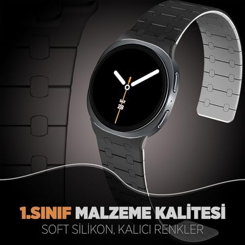Alternative view of ile Uyumlu  Magnex Loop Kordon Galaxy Watch 8 44mm/40mm/Classic 46mm için Güçlü Manyetik Tasarımlı Galaxy Watch 8 Kordonu 1.Sınıf Soft Silikon Watch 8 Classic Kordonu
