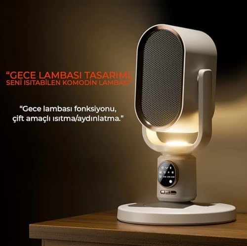 ROBO Teleskopik Ayaklı Isıtıcı, 2251-2500W, Gri, Taşınabilir, İç Mekan Kullanımı, Elektrikli, 220-240V, 50/60 Hz