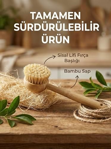 Alternative view of BAMBU BULAŞIK FIRÇASI SİSAL LİFLİ - TEMMİZ  DISH BRUSH WITH SISAL FIBER