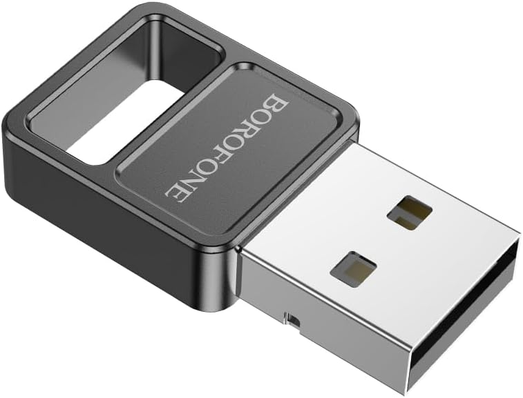 Bluetooth 5.1 Mini USB Adaptör 2.4GHz Kablosuz Alıcı Dongle – Bilgisayar ve Laptop İçin Bluetooth Dönüştürücü, 3.0 Mbps Hız, Kulaklık Klavye Mouse Hoparlör Bağlantı Borofone | DH8