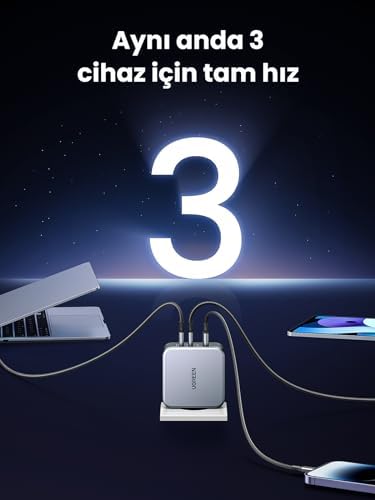 Alternative view of Nexode 140W USB Type-C QC 4.0 PD 3.1 GaN 3 Portlu Hızlı Şarj Cihazı