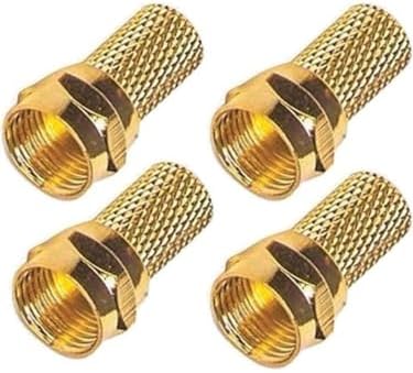 5 Adet F Konnektör Gold Uydu Anten Kablosu Ucu Jakı - Görsel 3