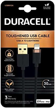 Alternative view of 0,3m Lightning To Usb-A Örgülü Şarj Kablosu - Siyah