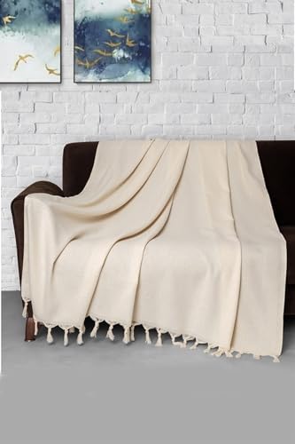 DENİZLİ CONCEPT Trendy Koltuk Örtüsü Naturel 170 x 300