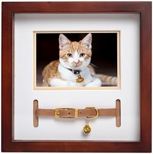 Pearhead Pet Yaka Hatıra Çerçevesi, Evcil Hayvan Anıtı Resim Çerçevesi, Evcil Hayvan Sahibi Ev Dekoru, Kedi veya Köpek Hatırası, 3 "x 4.5" Fotoğraf Ekleme, Duvara Montaj ve Masa Üstü Çerçeve, Espresso - Görsel 3