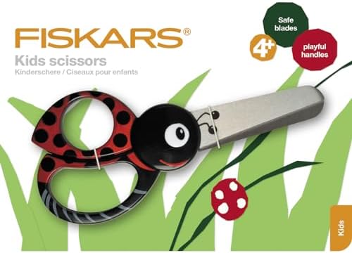 Alternative view of Fiskars Uğur böceği motifli çocuk hayvan makası, 4 yaşından itibaren, uzunluk: 13 cm, sağ ve sol elini kullananlar için, paslanmaz çelik bıçak/plastik saplar, kırmızı, 1004612