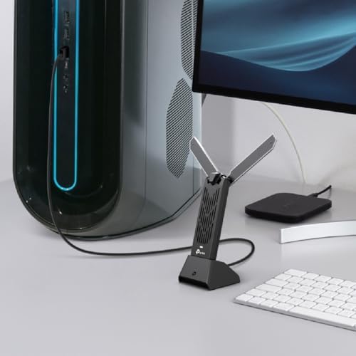 Alternative view of TBE400UH - Wi-Fi 7 Yüksek Çekim Güçlü Wi-Fi USB Adaptör, BE6500 Mbps, Tri-Band, USB 3.0, Çoklu Bağlantı İşlemi, Geniş Menzil, Online Oyun İçin İdeal, MU-MIMO ve OFDMA Destekli