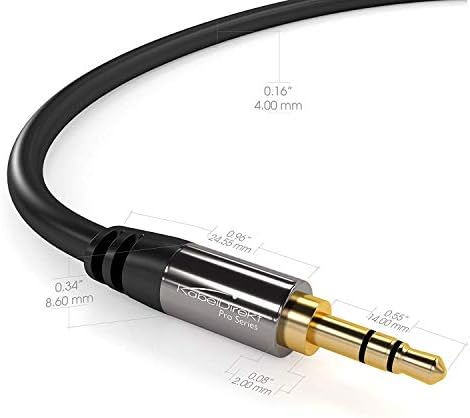 – Aux Kablosu, 3,5mm Jak Kablosu – 7,5m – Kırılmaya Dayanıklı Metal Fişler – 0,3-10m arasında mevcut (Ses/Kulaklık Kablosu/Aux Kablo, PC/Dizüstü Bilgisayar, Araba ve HiFi, siyah)