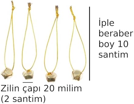 Alternative view of Bebek Yılbaşı Ağaç Süs Hobi Zilli Çok Amaçlı Etkinlik Doğum Günü Zil Dekoratif İpli Süs 4 Adet