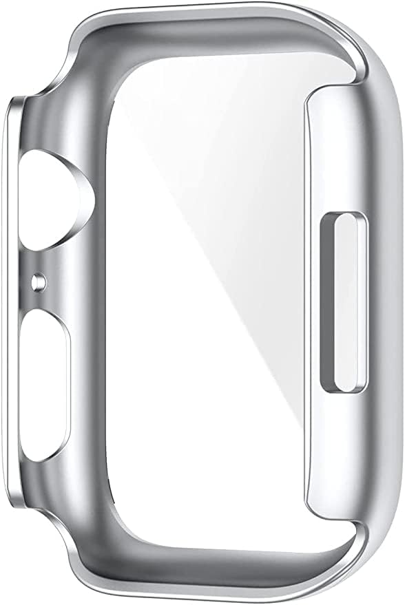 Alternative view of Apple Watch 1/2/3/4/5/6 Seri 41 mm Ekran Koruyucu ve Kılıf Bir Arada Tam Koruma (Gümüş)