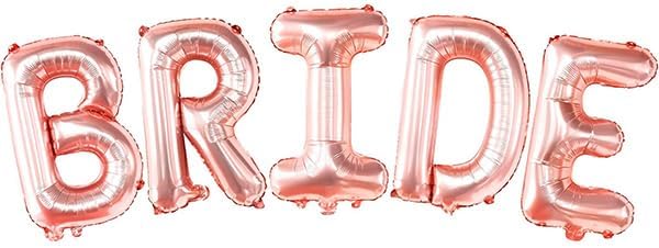 Alternative view of Patladı Gitti 16 İnç 40 cm Rose Gold BRİDE Folyo Balon Bekarlığa Veda Parti Kutlama Seti