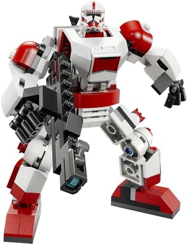 Klon Şok Trooper Robotu 75448-6 Yaş ve Üzeri Kız ve Erkek Çocuklar için Duruşu Ayarlanabilir Minifigür İçeren Yaratıcı Oyuncak Yapım Seti, Çocuklar için Hediye Fikri (151 Parça)