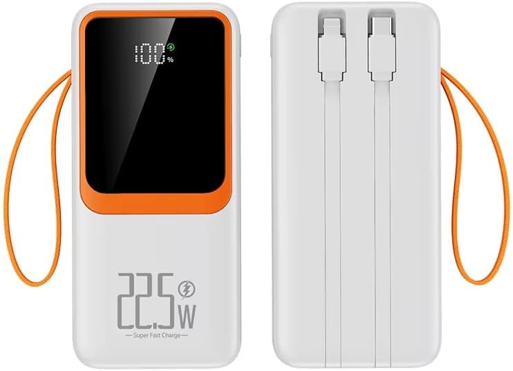 Alternative view of 20000 mah power bank PD 20W ve USB 22.5W QUICK FAST HIZLI ŞARJ DAHİLİ TYPE C VE LİGHTNİNG KABLOLU DÜNYA STANDARTLARINA UYGUN POLYMER BATARYA BİREBİR AMPER LCD GÖSTERGELİ POWERBANK (BEYAZ)