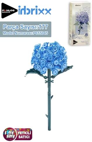 Alternative view of Vagonlife Panlos İnbrixx Serisi Dekoratif ve Koleksiyonluk Ortanca Çiçek Modeli 177 Parça Yapım Seti -FFP65504