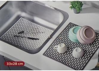 Alternative view of Dikdörtgen Silikon Lavabo Buzluk Matı 33X28 Cm ANTRASİT Renk 1 Adet Isglvb112