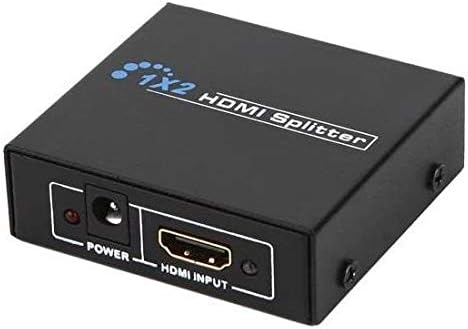 PX-5002 2 Port HDMI Splitter, 1 Giriş 2 Çıkış Adaptörlü HDMI Çoklayıcı, 1080P 2K 4K FHD 3D Görüntü Dağıtıcı, PC Laptop Uydu Alıcı PS5 Xbox DVR NVR TV Box İçin Aynı Görüntü Ekran Çoğaltıcı
