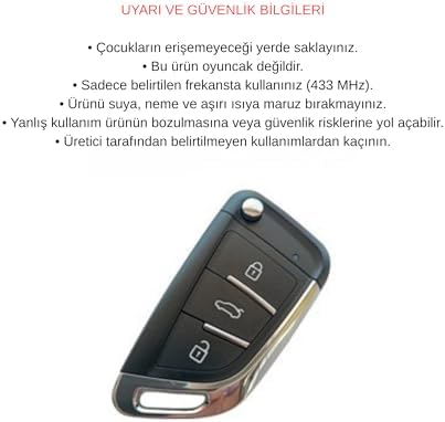 AutoHan Keys Universal Sustalı 3 Butonlu Akıllı Kodlanabilir Oto Kumanda, BMW Tipi, 433 MHz Frekans - Görsel 3