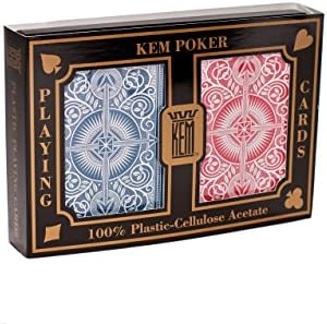 KEM Arrow, Poker Boyu, Standard Endeks, Kırmızı & Mavi, Çift Deste - Görsel 2