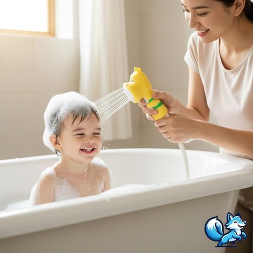 Bluefox Sevimli Hayvan Figürlü Bebek Duş Başlığı – Annelerin Yardımcısı Eğitici Banyo Oyuncağı, Kolay Kurulum, El-Göz Koordinasyonu Geliştirici, Çocuklar İçin Renkli ve Eğlenceli