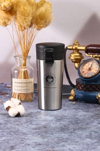 Alternative view of Togg T10x araç Bardaklığına Uyan 304 L Çelik Gri 500 ml Kahve El Termos Mug