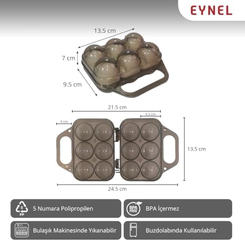 Alternative view of Saplı 6'lı Yumurta Taşıma Kutusu, Plastik Buzdolabı İçin Yumurtalık Pikniklik Pratik Yumurta Taşıma Kabı (Şeffaf, 1 Adet)