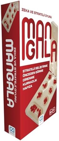 Mangala Katlanabilir Tablalı 6+ Yaş Üzeri için 2 Kişilik Eğitici Zeka ve Strateji Oyunu, SM-CA-OYUN-MANGALA-5186 - Görsel 3