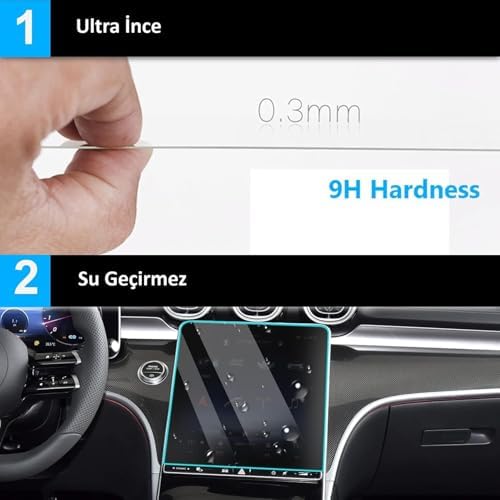 Alternative view of Chery Yeni Tiggo 8 ile Uyumlu 2026 Model Multimedya ve Gösterge Panel 9H Nano Ekran Koruyucu 2li Set
