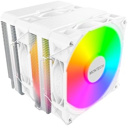 Alternative view of NX600 ARGB 6 Isı Borulu ve Premium Üst Kapaklı Çift Kule CPU Hava Soğutucu | 28mm E28 ARGB Premium Fan | Lehimli Bakır Taban | Üstün Isı Dağılımı | Tüm Intel ve AMD Soket Desteği |Beyaz