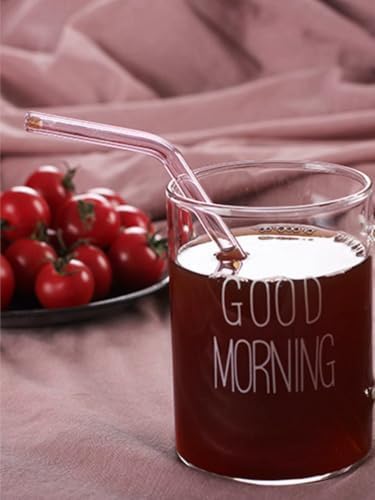 Bella Hause Renkli Cam Pipet Seti (5 Parça) | Temizleme Fırçalı Isıya Dayanıklı Borosilikat Cam Pipet, Soğuk Kahve, Smoothie ve Kokteyl İçin Yeniden Kullanılabilir Şık Pipet Seti