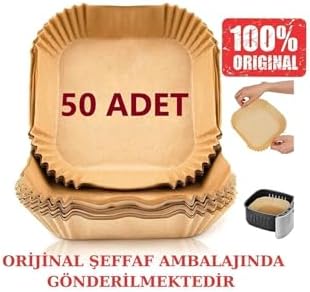 Alternative view of Airfryer Pişirme Kağıdı 50 Adet Airfrey Yagli Kagit Pisirme Kagidi Fritoz Air Fryer Hava Fritözü