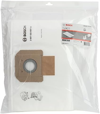 Professional Accessories 5 x Keçe Filtre Torbası (Gas 35 L Afc/L Sfc+/M Afc için Yedek Torba, Kuru Süpürme ve Elektrikli Süpürge Aksesuarı)
