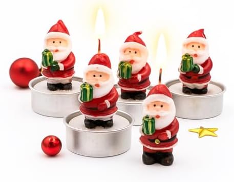 Yılbaşı Temalı Noel Baba Figürlü Mum Seti 4’lü | Yılbaşı Mumu, Yılbaşı Hediyesi, Yılbaşı Sofra Süsleme
