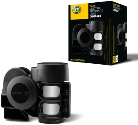 Korna Ca26-12V - 115Db(A) - Frekans Aralığı: 520/660Hz - Yüksek Ses - Elektrikli Pnömatik - Ece Onaylı - Gövde Rengi: Siyah - Miktar: 1 Horn