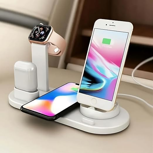 Alternative view of KAMA 4'ü 1 arada Kablosuz Hızlı Şarj İstasyonu: iPhone 15-12 Pro Max, Apple Watch, AirPods ve Android Telefonlar için Hızlı Şarj, Zahmetsiz Şarj Deneyimi