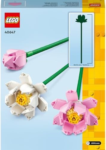Alternative view of Lotus Çiçekleri 40647 – 8 Yaş ve Üzeri Çocuklar için 2 Tam Açmış Lotus Çiçeği ve 1 Tomurcuk İçeren Yaratıcı Oyuncak Yapım Seti, Çocuklar için Dekoratif Çiçek Hediye Fikri (220 Parça)