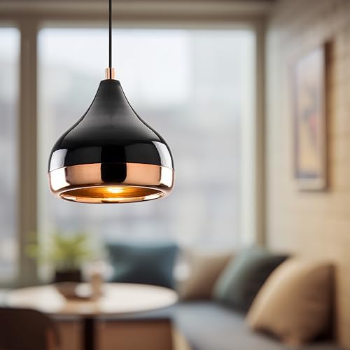 Luminoso Tekli Sarkıt Aydınlatma Metal Gövde Bakır Kaplama, Ev, Ofis, Cafe, Restoran Avizeleri, E27 Duy