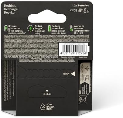 Alternative view of GP Batteries ReCyko Pro AA Kalem Ni-Mh Şarjlı Pil, 1.2 Volt, 4'lü Kart