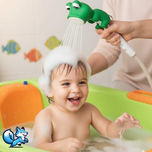 Bluefox Sevimli Hayvan Figürlü Bebek Duş Başlığı – Annelerin Yardımcısı Eğitici Banyo Oyuncağı, Kolay Kurulum, El-Göz Koordinasyonu Geliştirici, Çocuklar İçin Renkli ve Eğlenceli
