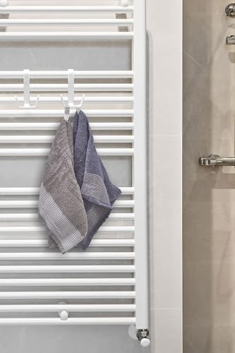 2’li Çift Kancalı Plastik Havlupan Askısı – Dolap ve Petek Uyumlu Askı Aparatı, Pratik Havlu ve Giysi Askısı, Delmeden Takılan Banyo Askılığı, Dayanıklı Plastik Kanca Seti