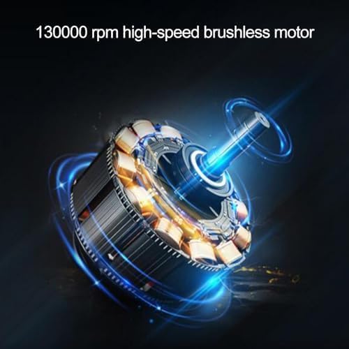 130000 RPM Mini Turbo Jet Hava Üfleyici Süpürge 2in1 Araba, Klavye Temizle, Mangal veya Serinleme Taşınabilir Mini Fan El Tipi 4 Modlu Fan Seviyesi Şarj Edilebilir 4000mAh FZM-01 (Siyah)