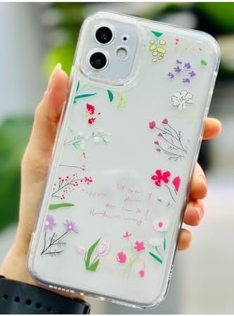 Iphone 11 ile Uyumlu Kenar Çiçekler Desen Baskı Silikon Kılıf - Görsel 3