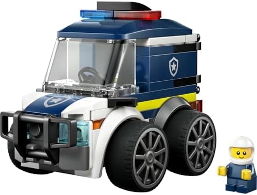 Alternative view of City Araçlar - Polis Kamyonu 60481 – 5 Yaş ve Üzeri Erkek ve Kız Çocuklar için Polis Memuru Minifigürü İçeren Yaratıcı Oyuncak Araba Yapım Seti, Çocuklar için Eğlenceli Hediye Fikri (71 Parça)
