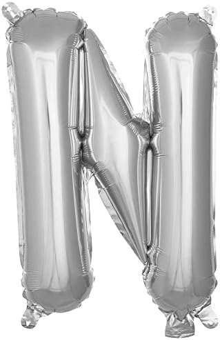 Alternative view of N Harfi 16 İnç Gümüş Renk Folyo Balon 36 CM (Gümüş)