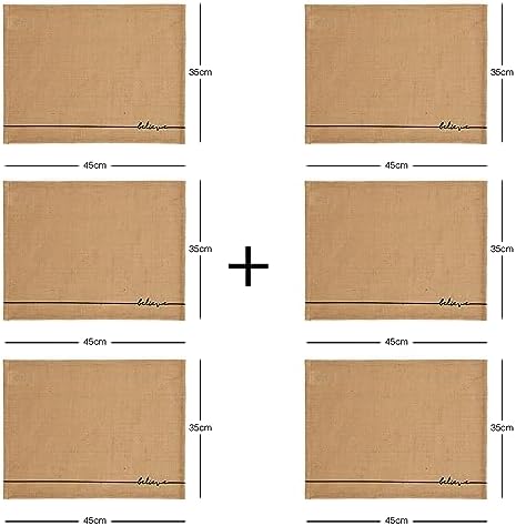 6'lı Believe Jüt Amerikan Servis Seti 45 x 35 cm - Görsel 3