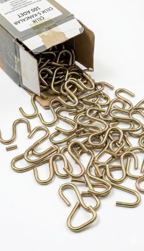 Alternative view of Beşel Gold S Kanca Seti - 100 Adet, Çok Amaçlı Metal Askı, Mutfak Gereçleri, Gardırop ve Banyo Düzenleyici, Şık Pirinç Görünümlü Dayanıklı Çelik Kanca (5 cm, BÜYÜK S)