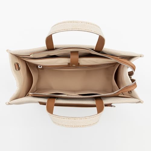 Alternative view of Comfyable Kadınlar için Laptop Çantası, Büyük Kapasiteli Kanvas Çanta, Hem Evrak Çantası hem de Seyahat için Crossbody Omuz Çantası, İş için, Kanvas, Medium
