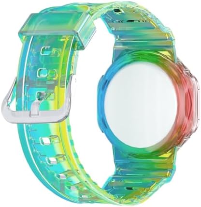 TagSafe Rainbow Çocuk Bileklik Silikon AirTag Uyumlu Kılıf Saat Hafif