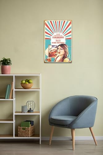 Alternative view of Kuşe Kağıt Duvar Posteri Nerede Bekleyeyim Sizi Retro Vintage Drtr0096