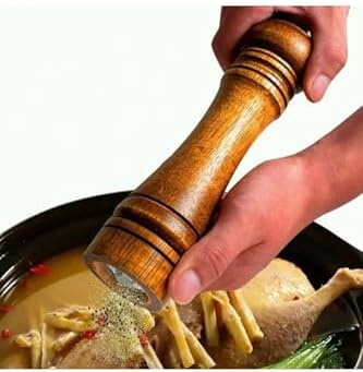 Alternative view of Doğal Ahşap Gövdeli Öğütücü Seramik Bıçaklı Baharat Ve Tuz Değirmeni 27 Cm 2 Adet